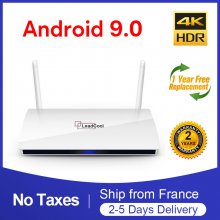 France promotion Leadcool Android 9.0 Smart TV Box Amlogic S905W Quad Core 2.4GHz WiFi H.265 4K Media Player Smart tv Box Leadcool Set Top Box ship from france