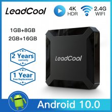 LEADCOOLH313 4K HDR Android TV Box Android 10.0 Allwinner H313 HDR Smart TV Media Box Free Shipping from France