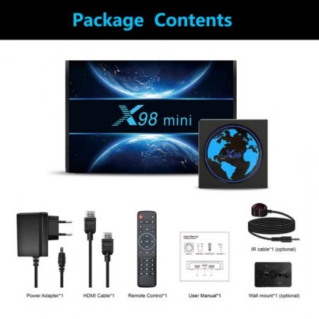 IPTV Box X98 mini QHDTV Smart TV Box Android 11 4G 64GB 32GB France Arabic French Amlogic S905W2 X98mini Set top Box With 1 Year Code IPTV Subscription