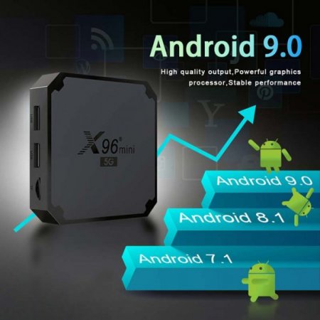 X96 Mini 5G smart tv box android 9.0 1G 8GB 2G 16GB media player Amlogic S905W4 support 2.4G/5G set top box ship from france X96 Mini 5G