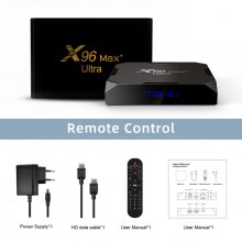 X96 MAX Plus Ultra IPTV BOX France Arabic French 8K Android 11.0 Amlogic S905X4 AV1 Dual Wifi BT 4.X X96Max Plus Smart ip tv box With 1 Year Code IPTV Subscription