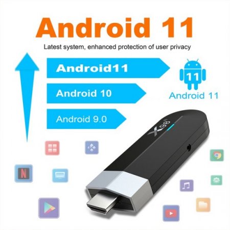 X98S500 Android 11.0 TV stick Amlogic S905Y4 2.4G/5G WiFi 4k HDR H.265 X98 S500 4G 32G Smart TV Media Player