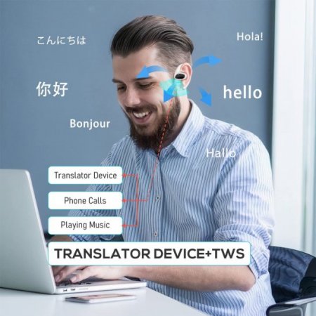 Best Electronic Foreign Language Translators Real-time 144 Language Translate earbuds Smart Instant Translator Device